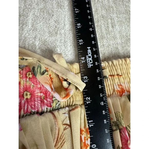 NWT Diya Palazzo Flowy Pleated Pants Wide Leg Floral Tropical Small beach summer - Picture 6 of 9